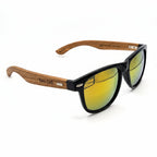 Unisex Walnut Wood Sunglasses UV400 - Yellow Mirror - Karoo Earth