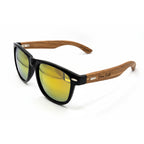 Unisex Walnut Wood Sunglasses UV400 - Yellow Mirror - Karoo Earth