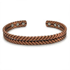 Copper Herringbone Bracelet Plain