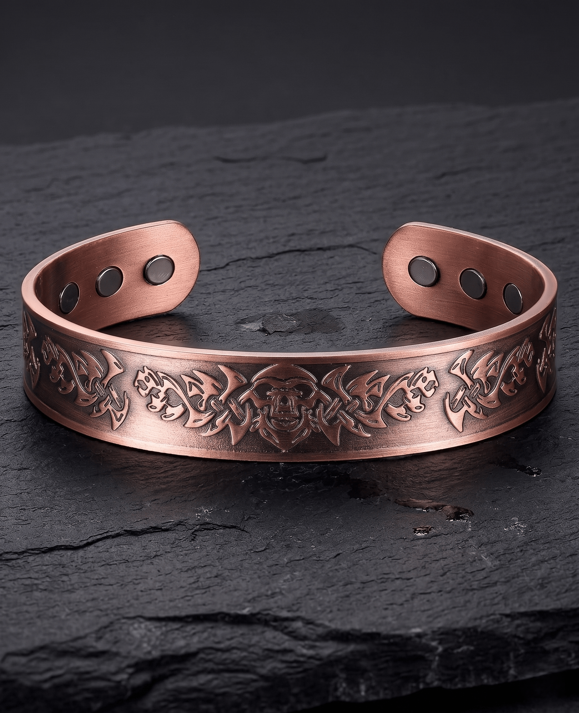 Viking Skull Pure Copper Bracelet - Karoo Earth