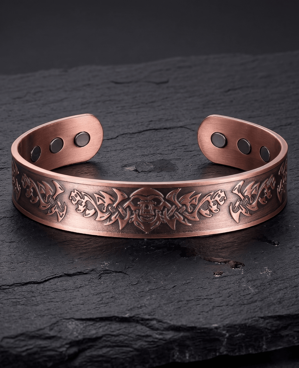 Viking Skull Pure Copper Bracelet - Karoo Earth