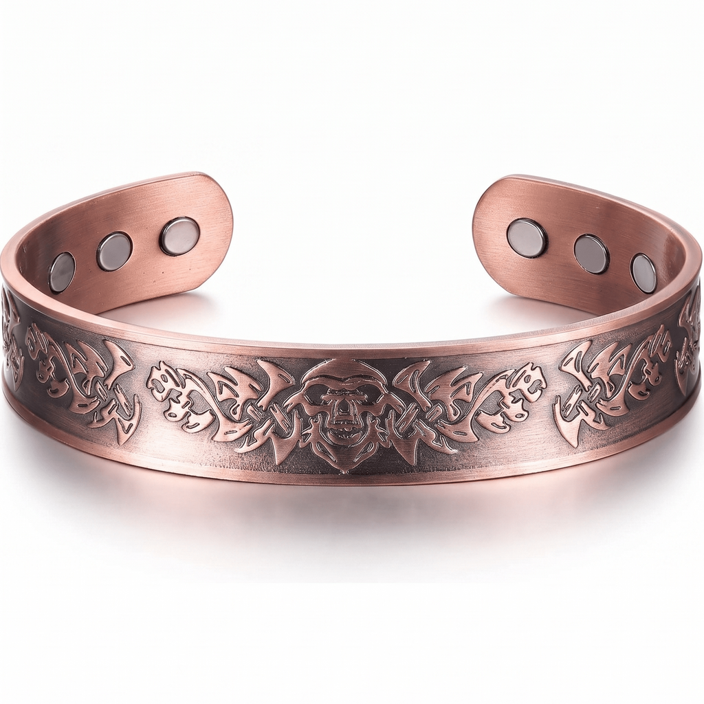 Viking Skull Pure Copper Bracelet - Karoo Earth