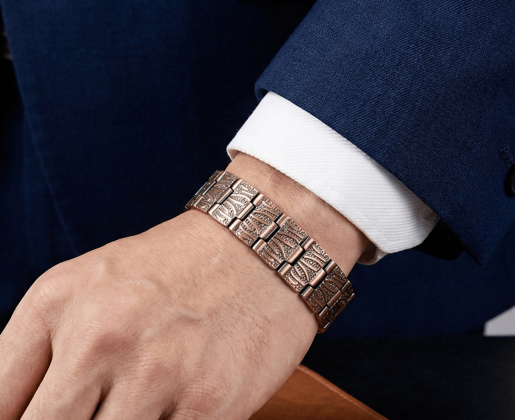 Weathered Wood Link Pure Copper Bracelet - Karoo Earth