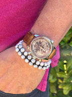 White Howlite Double Beaded Bracelet - Karoo Earth