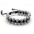 White Howlite Double Beaded Bracelet - Karoo Earth