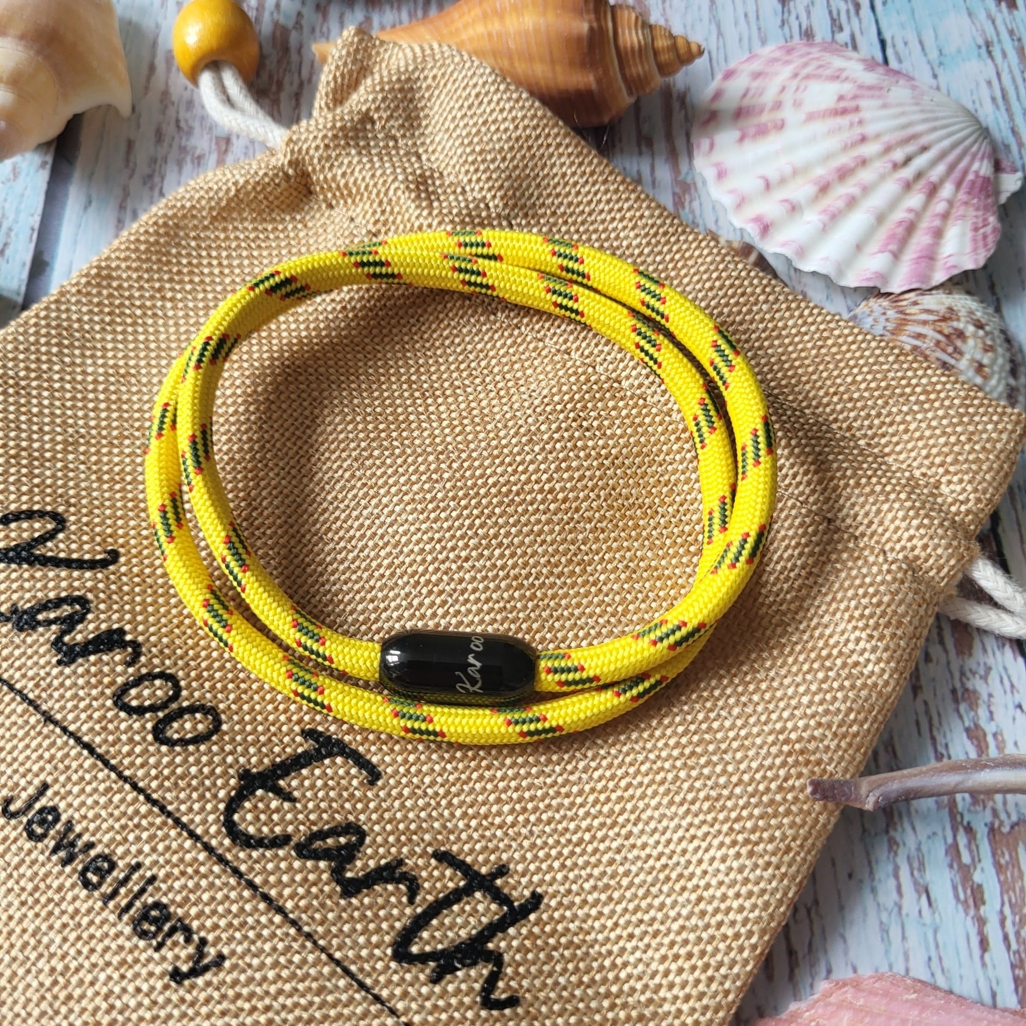 Yellow Paracord Rope Bracelet - Karoo Earth